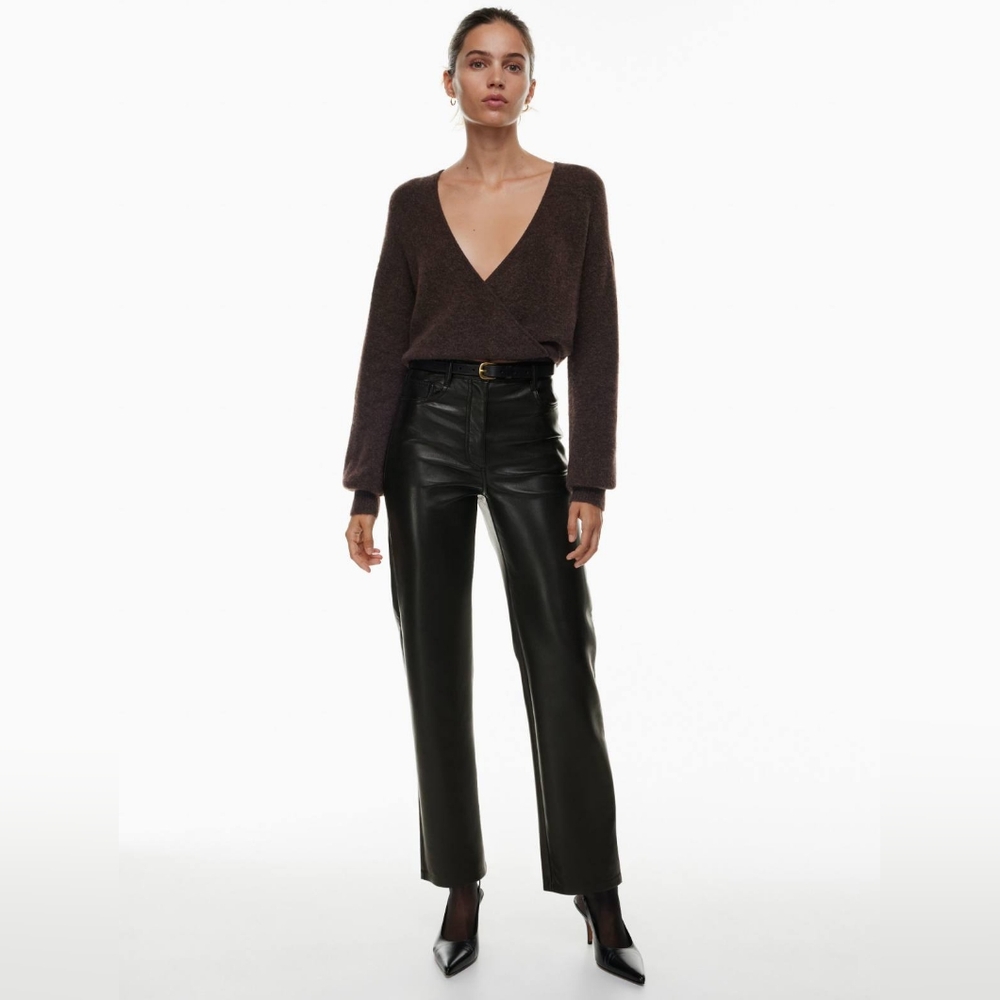 Aritzia Wilfred black faux leather pant NWOT